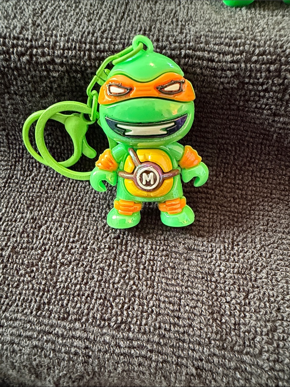 Green and Orange Turtle Keychain Figure - Kids Action Toy